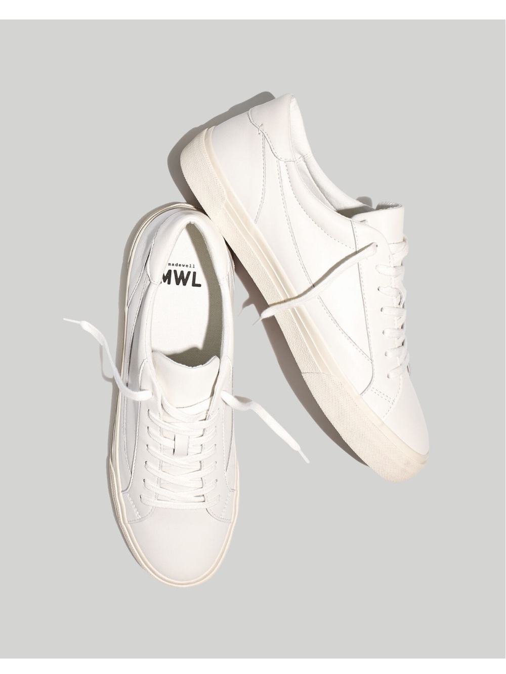 Sidewalk Low-Top Nappa Leather Sneakers - Pale Parchment